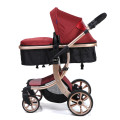 Poussette de bébé de luxe absorbante pliable de stabilité de sécurité de style de mode de la chine avec la lucarne de maille